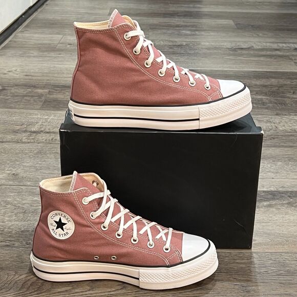 Converse Chuck Taylor High Top Chunky Platform Dark Pink A01367F Shoes - Size 11 - Picture 4 of 13